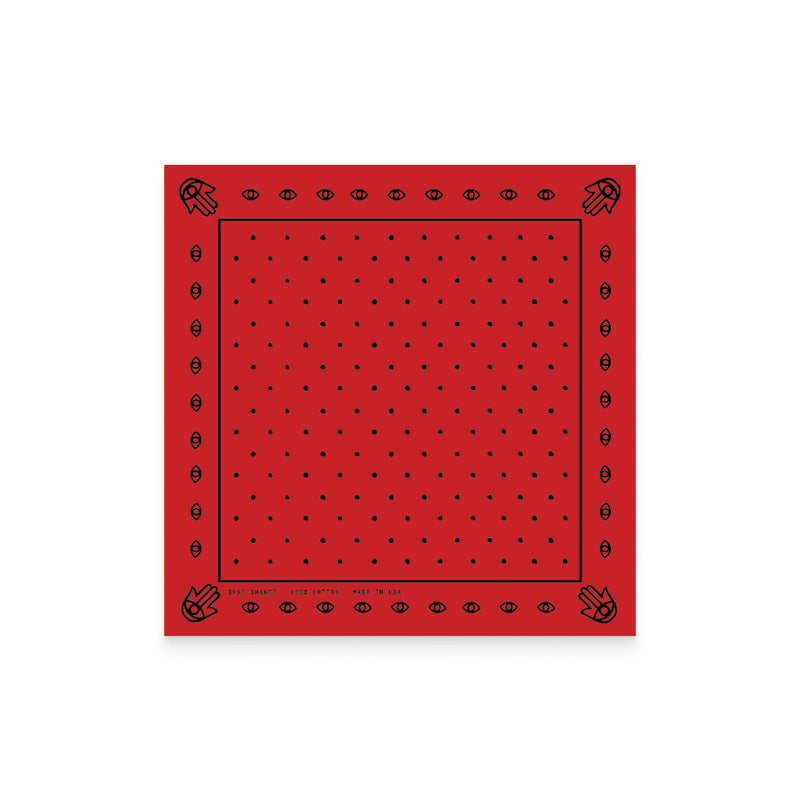 Hamsa & Dots Red Bandana