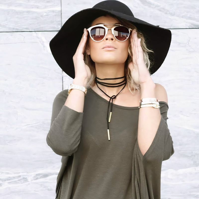 Gold & Amber Women’s Panto Aviator Sunglasses