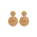 Round Rattan Earrings