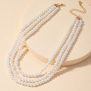 Multilayered Pearl Necklace