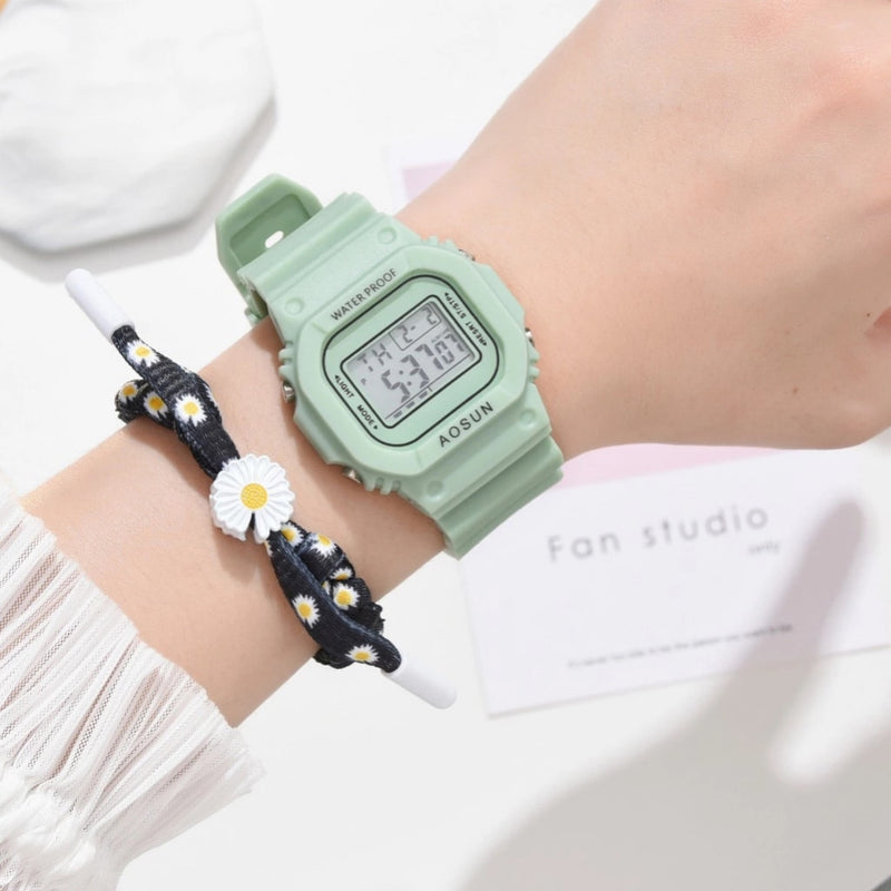 Green Silicone Watch