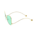 Gold & Green Women’s Retro Butterfly Sunglasses