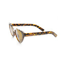 Women’s Tortoise & Amber Half-Frame Cat-Eye Sunglasses
