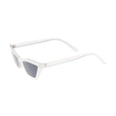 White & Smoke Retro Thin Cat-Eye Sunglasses