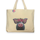 Pig Lover Pocket Tote Bag