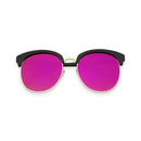 Black & Magenta Women’s Half-Framed Aviators