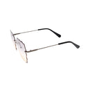 Women’s Gunmetal & Light Smoke Scalloped-Gem Sunglasses