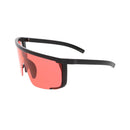 Red & Black Oversized Sport Sunglasses