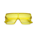 Kids Yellow Translucent Flat-Top Square Sunglasses