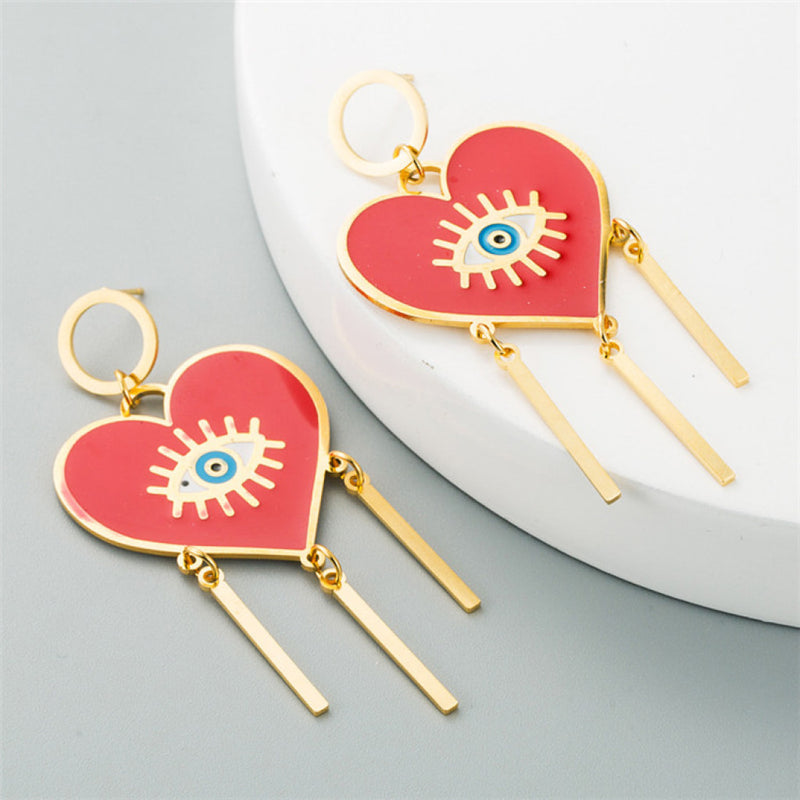 Heart Shaped Long Earrings