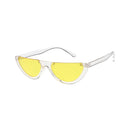 Women’s Yellow Retro Half-Frame Sunglasses